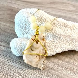 1. Oyster shell necklace